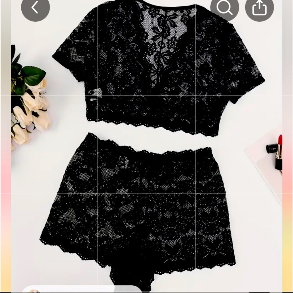 2 piece bra and boy short panty 😍